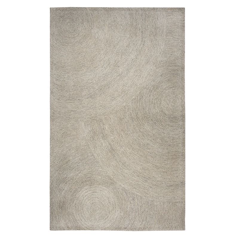 Rizzy Home Ethan Brindleton Swirl Rug, Grey, 5X8 Ft