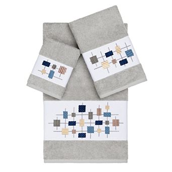 Linum Home Textiles 3 pc Turkish Cotton Khloe Embellished Towel Set