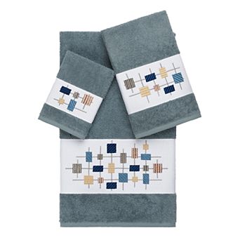 Linum Home Textiles 3 pc Turkish Cotton Khloe Embellished Towel Set