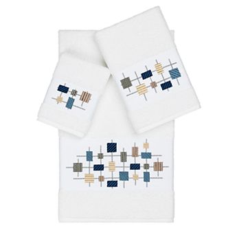 Linum Home Textiles 3 pc Turkish Cotton Khloe Embellished Towel Set