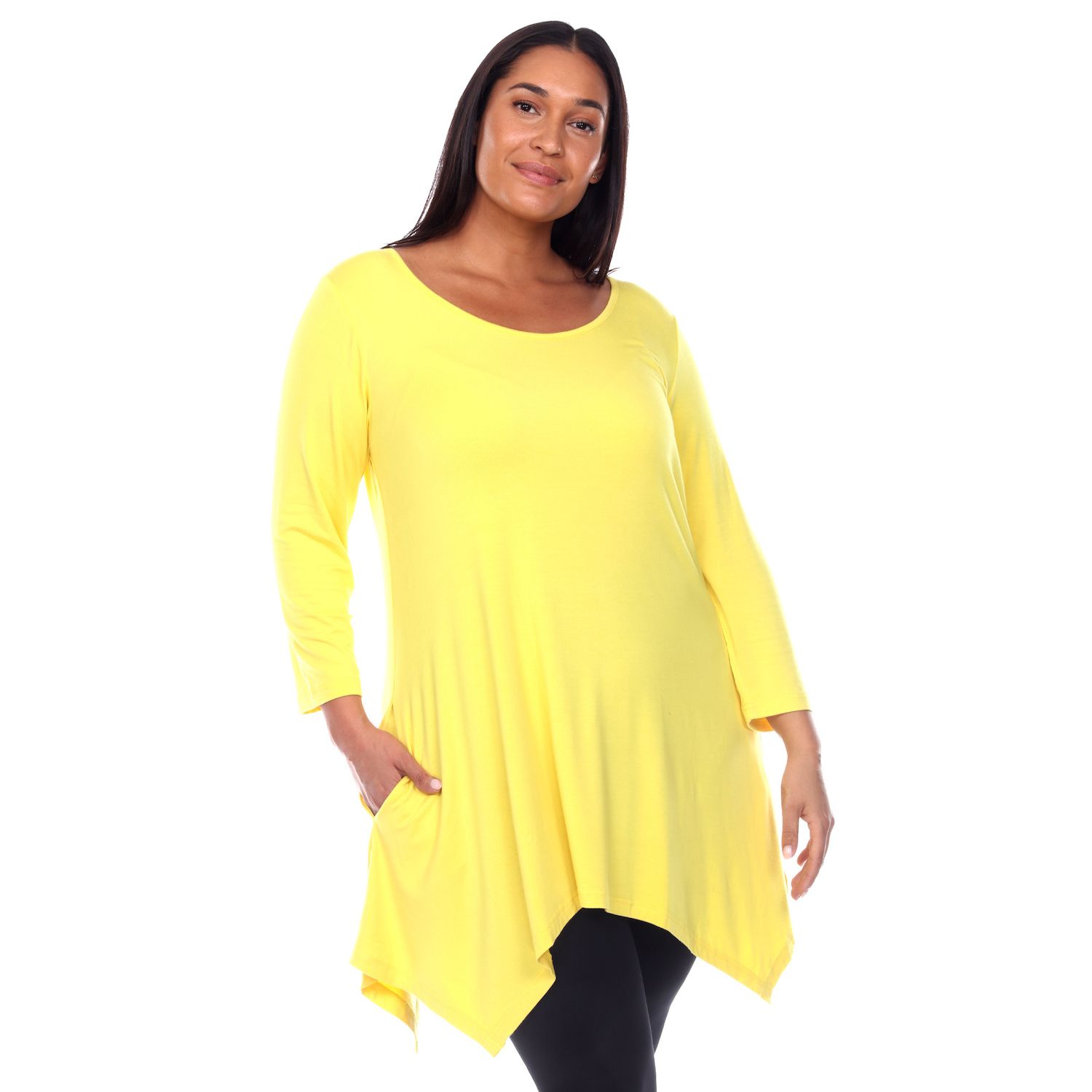 white mark handkerchief tunic top