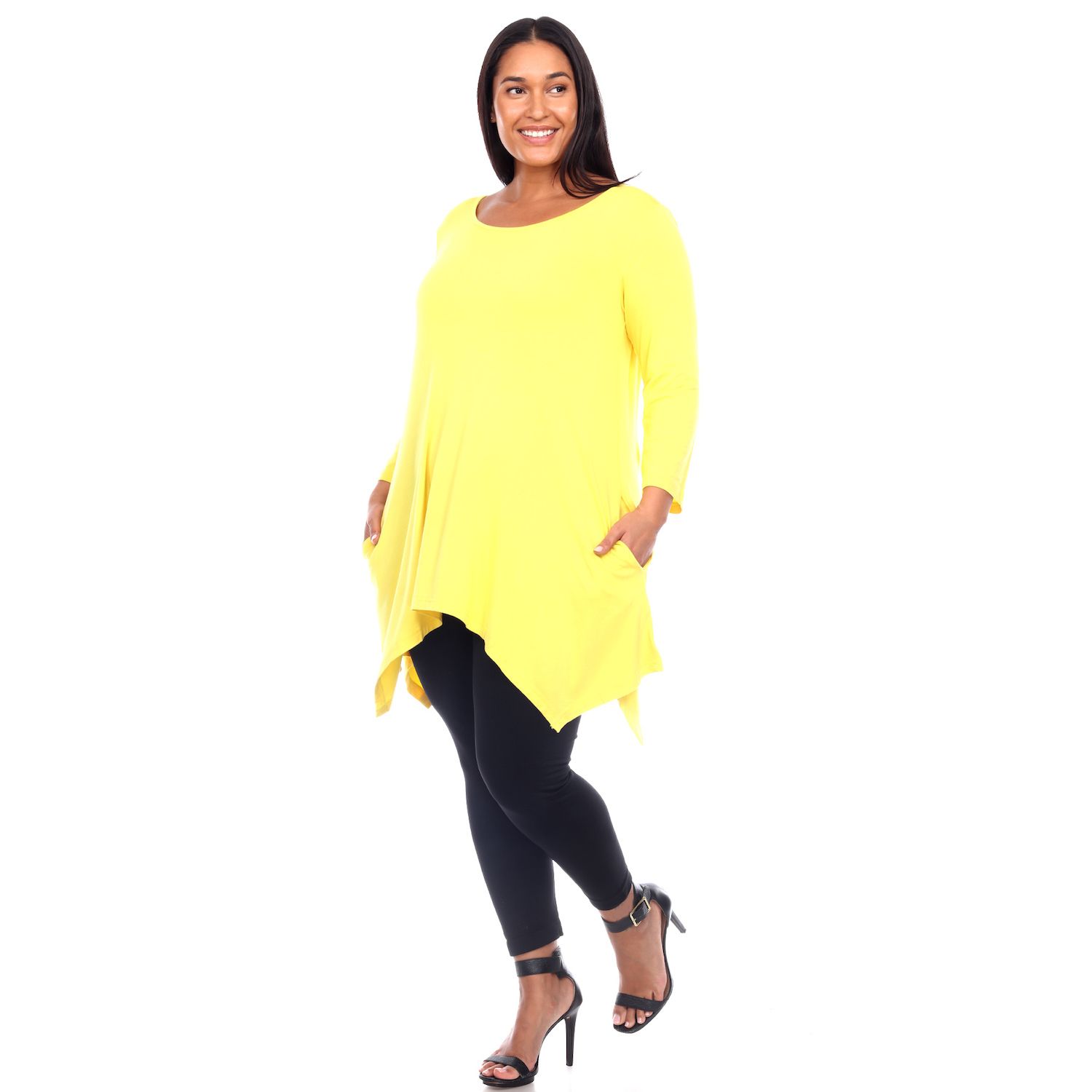 white mark handkerchief tunic top