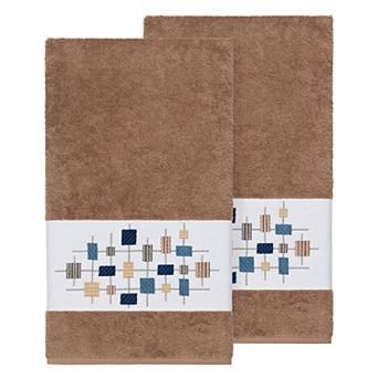 Linum Home Textiles Turkish Cotton Khloe Embellished Bath Towel Set