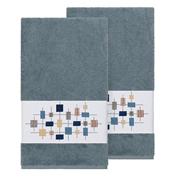 Linum Home Textiles Turkish Cotton Khloe Embellished Bath Towel Set