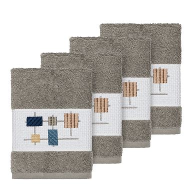 Linum Home Textiles Turkish Cotton Khloe Embellished Washcloth Set