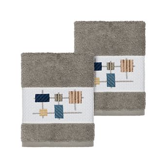 Linum Home Textiles Turkish Cotton Khloe Embellished Washcloth Set