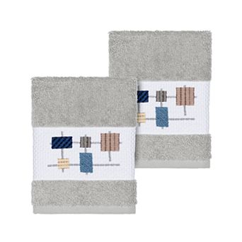 Linum Home Textiles Turkish Cotton Khloe Embellished Washcloth Set