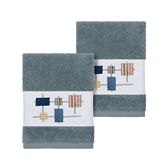 Linum Home Textiles Turkish Cotton Khloe Embellished Washcloth Set