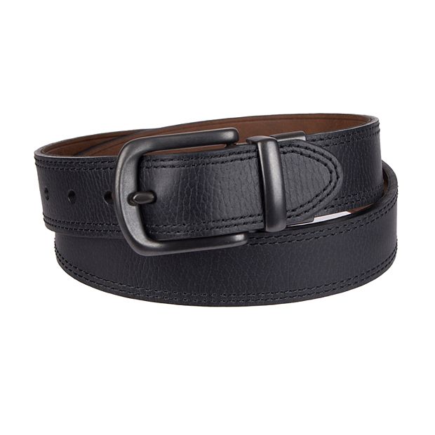 Levi's mens best sale black leather belt