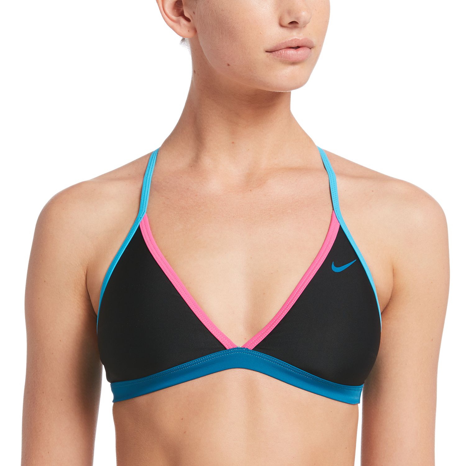 nike striped racerback bikini top