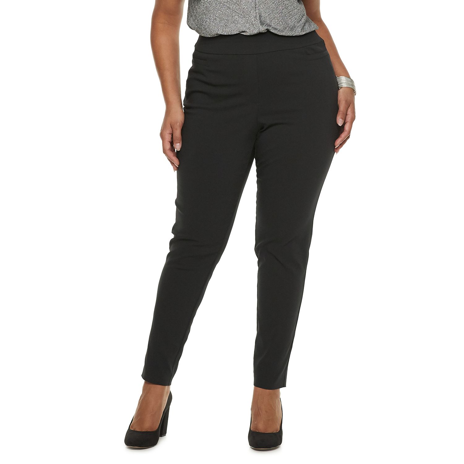 plus size skinny dress pants