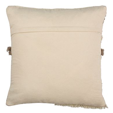 Safavieh Demna Textured Fringe Throw Pillow