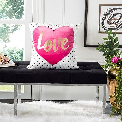 Safavieh "Love" Heart Throw Pillow