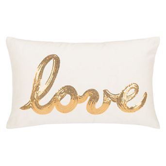 Safavieh Sequin "Love" Throw Pillow