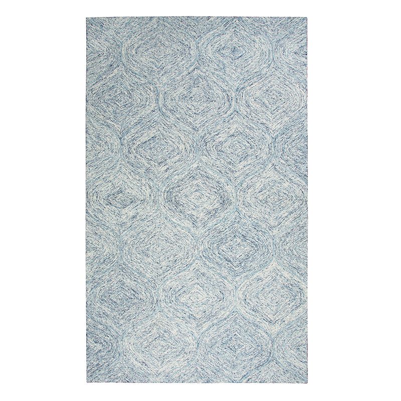 Rizzy Home Mia Brindleton Trellis Rug, Blue, 3X5 Ft