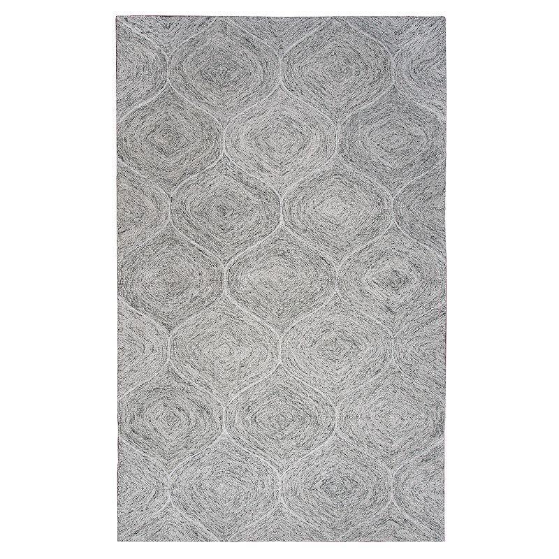 Rizzy Home Mia Brindleton Trellis Rug, Grey, 3X5 Ft