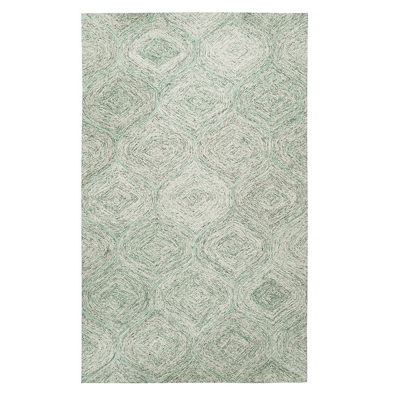 Rizzy Home Mia Brindleton Trellis Rug, Green, 3X5 Ft