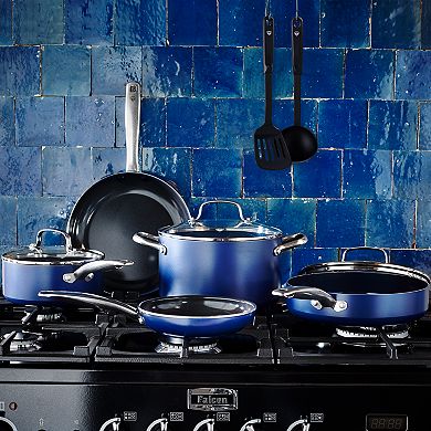 Blue Diamond 10-piece Enhanced Ceramic Nonstick Cookware Set As Seen on TV