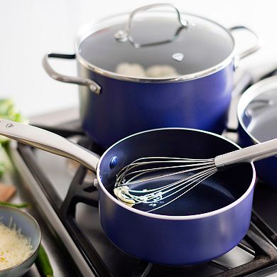 Blue Diamond 10-piece Enhanced Ceramic Nonstick Cookware Set As Seen on TV