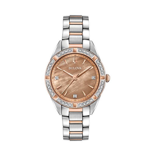 Bulova Women's Sutton Diamond Two Tone Stainless Steel Watch - 98R264