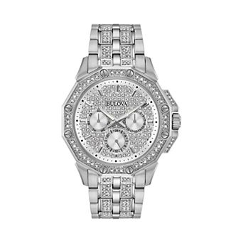 Bulova Men's Octava Crystal Stainless Steel Watch - 96C134