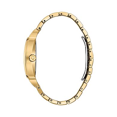 Mens Bulova Bulova Men's Gold-Tone Crystal Watch, Pave Dial - 98B323