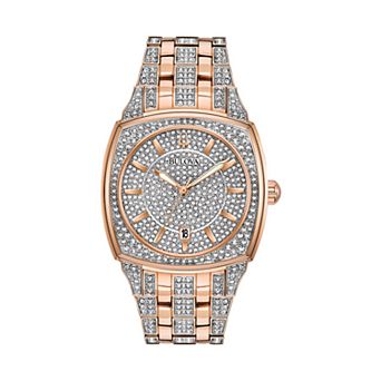 Bulova Men's Phantom Crystal Pave Stainless Steel Watch - 98B324