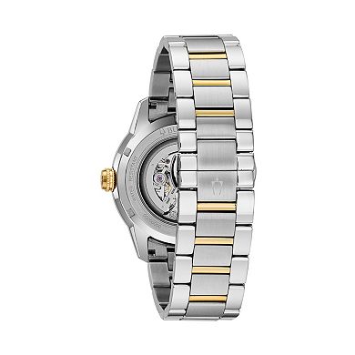 Bulova Men's Sutton Two Tone Stainless Steel Automatic Skeleton Watch - 97A214