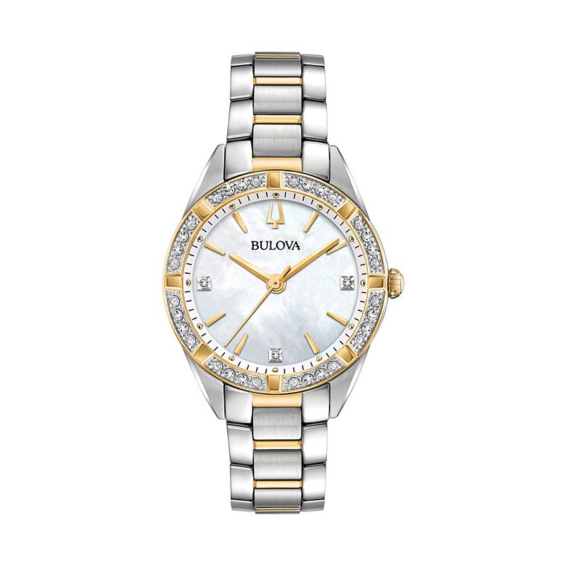 Bulova Women's Sutton Diamond Stainless Steel Watch - 98R263, Two Tone