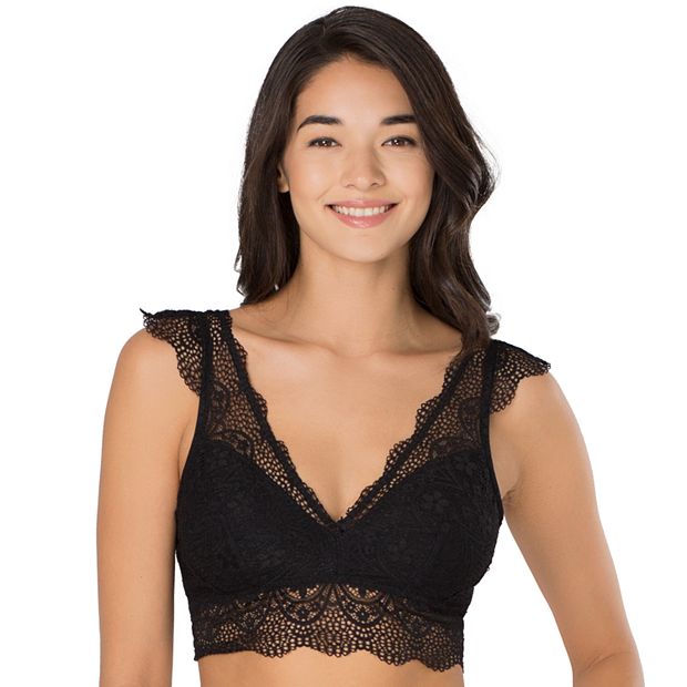 SO® Bras: Lace Cap-Sleeve Bralette