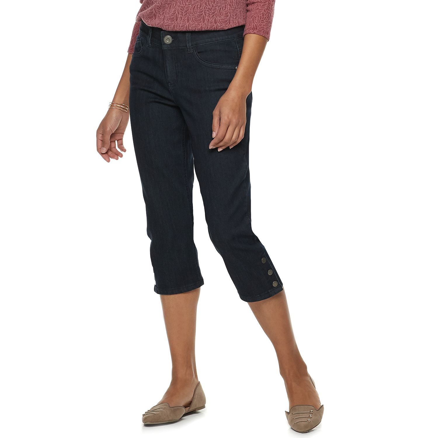 Women's Dana Buchman Midrise Denim Capris