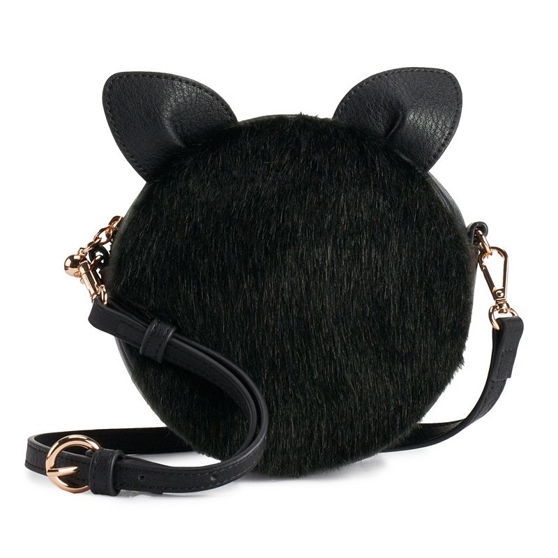 LC Lauren Conrad Petit Faux-Fur Cat Crossbody Bag, Black
