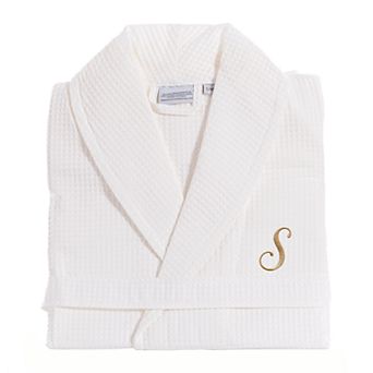 Linum Home Textiles Turkish Cotton Personalized Waffle Weave Bathrobe