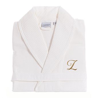 Linum Home Textiles Turkish Cotton Personalized Waffle Weave Bathrobe