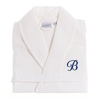 Linum Home Textiles Turkish Cotton Personalized Waffle Weave Bathrobe