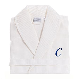 Linum Home Textiles Turkish Cotton Personalized Waffle Weave Bathrobe