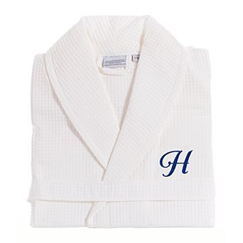 Linum Home Textiles Turkish Cotton Personalized Waffle Weave Bathrobe