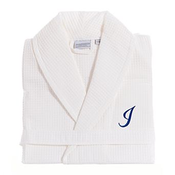 Linum Home Textiles Turkish Cotton Personalized Waffle Weave Bathrobe