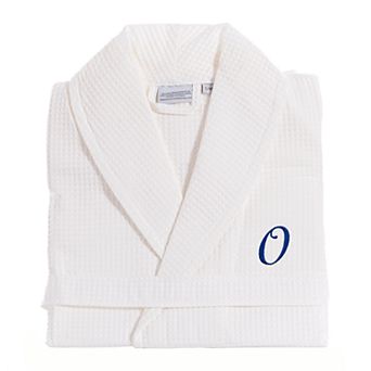 Linum Home Textiles Turkish Cotton Personalized Waffle Weave Bathrobe