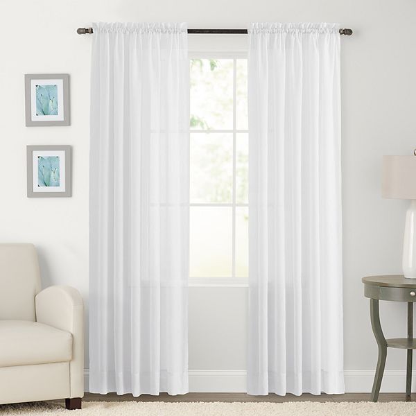 Beautiful White Crushed Voile Net  Curtains Home Window Decorations 