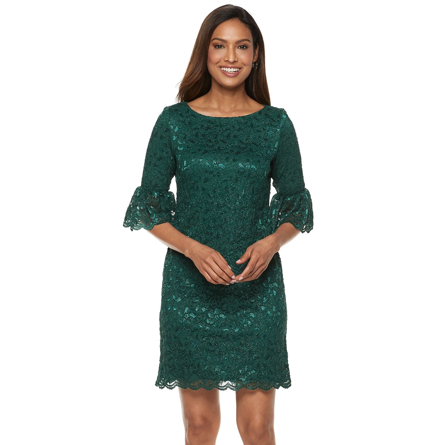 jessica howard ruffled one shoulder gown