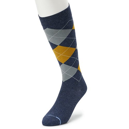 Men's Dr. Motion Argyle Compression Over-The-Calf Socks