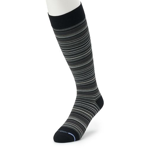 Men's Dr. Motion Striped Compression OverTheCalf Socks