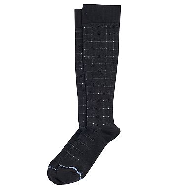 Men's Dr. Motion Pindot Compression Over-The-Calf Socks