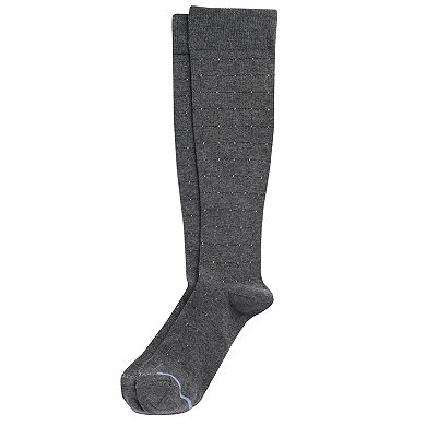 Men's Dr. Motion Pindot Compression Over-The-Calf Socks