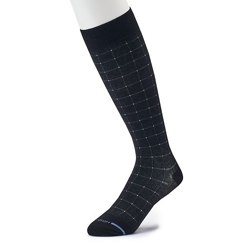 Men's Dr. Motion Pindot Compression Over-The-Calf Socks