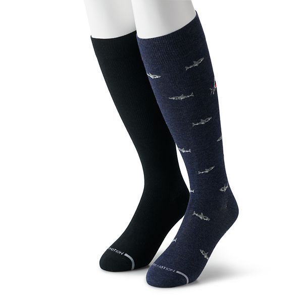 Men's Dr. Motion Pindot Compression OverTheCalf Socks