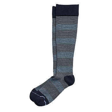 Men's Dr. Motion Rugby-Striped Compression Over-The Calf Socks