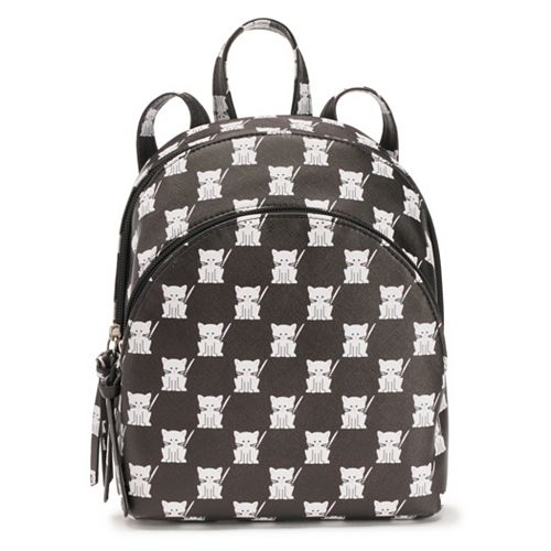 T-Shirt & Jeans Checkered Cat Backpack