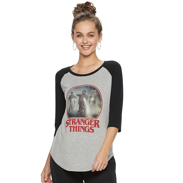 Juniors' Stranger Things Search for Will Raglan Graphic Tee